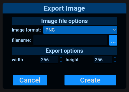 Gallifreyan Scribe export dialog